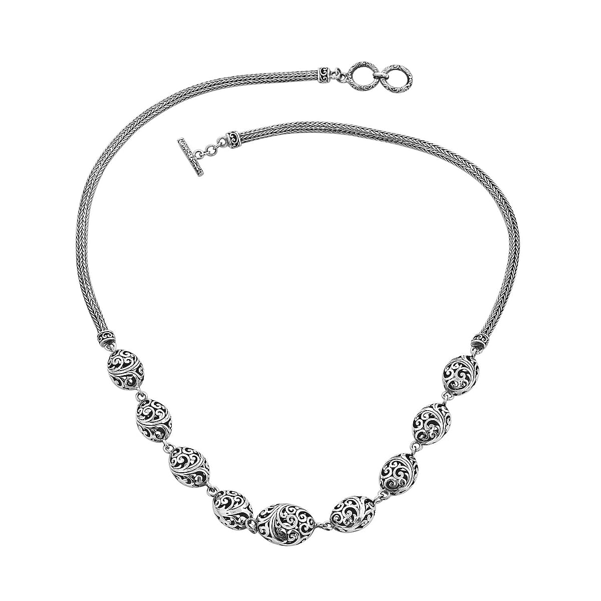 TLV Bali Legacy Sterling Silver Oval Necklace (20 Inches) (44.75 g) image number 0