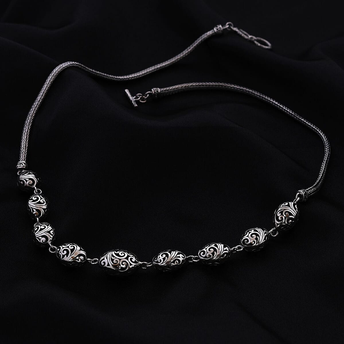 TLV Bali Legacy Sterling Silver Oval Necklace (20 Inches) (44.75 g) image number 1