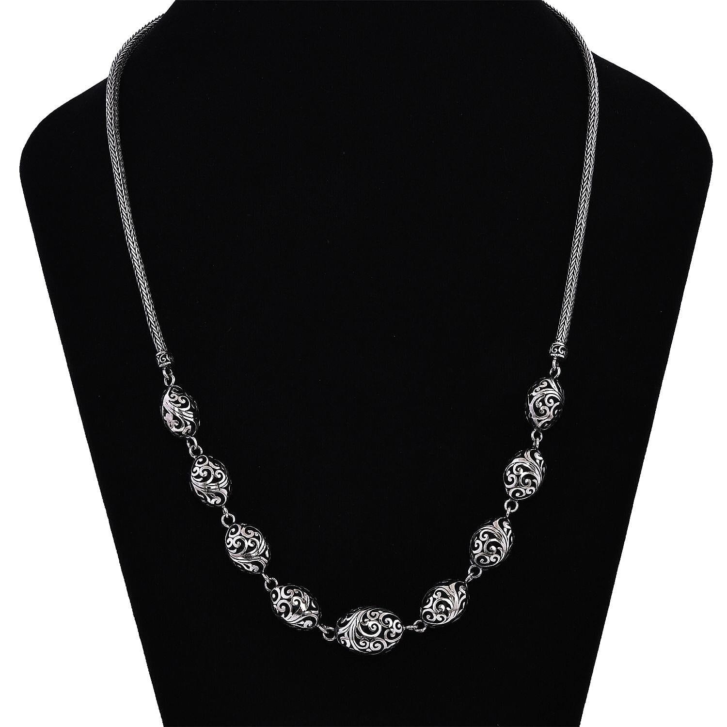 Bali Legacy Sterling Silver Oval Necklace 20 Inches 44.75 Grams