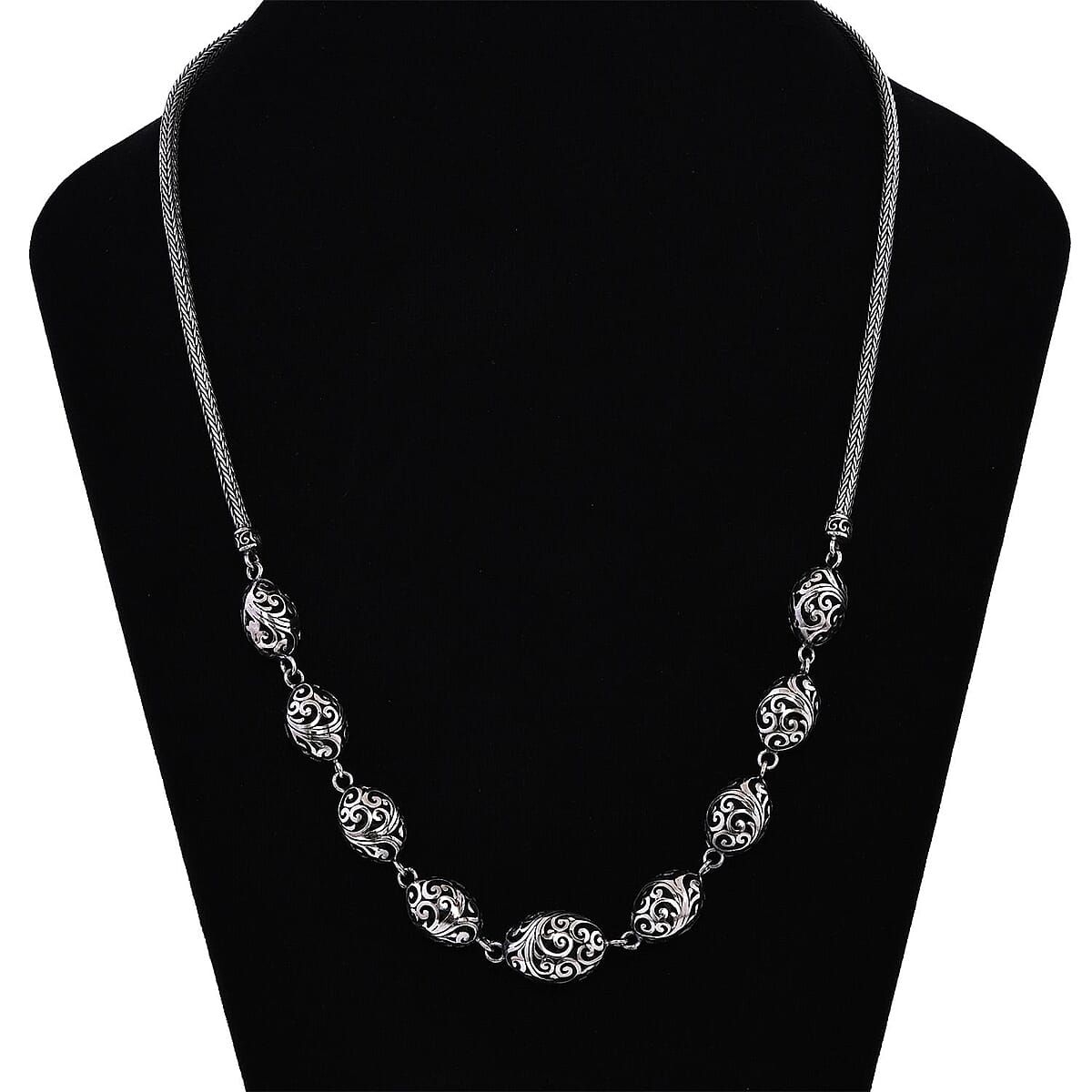 TLV Bali Legacy Sterling Silver Oval Necklace (20 Inches) (44.75 g) image number 2