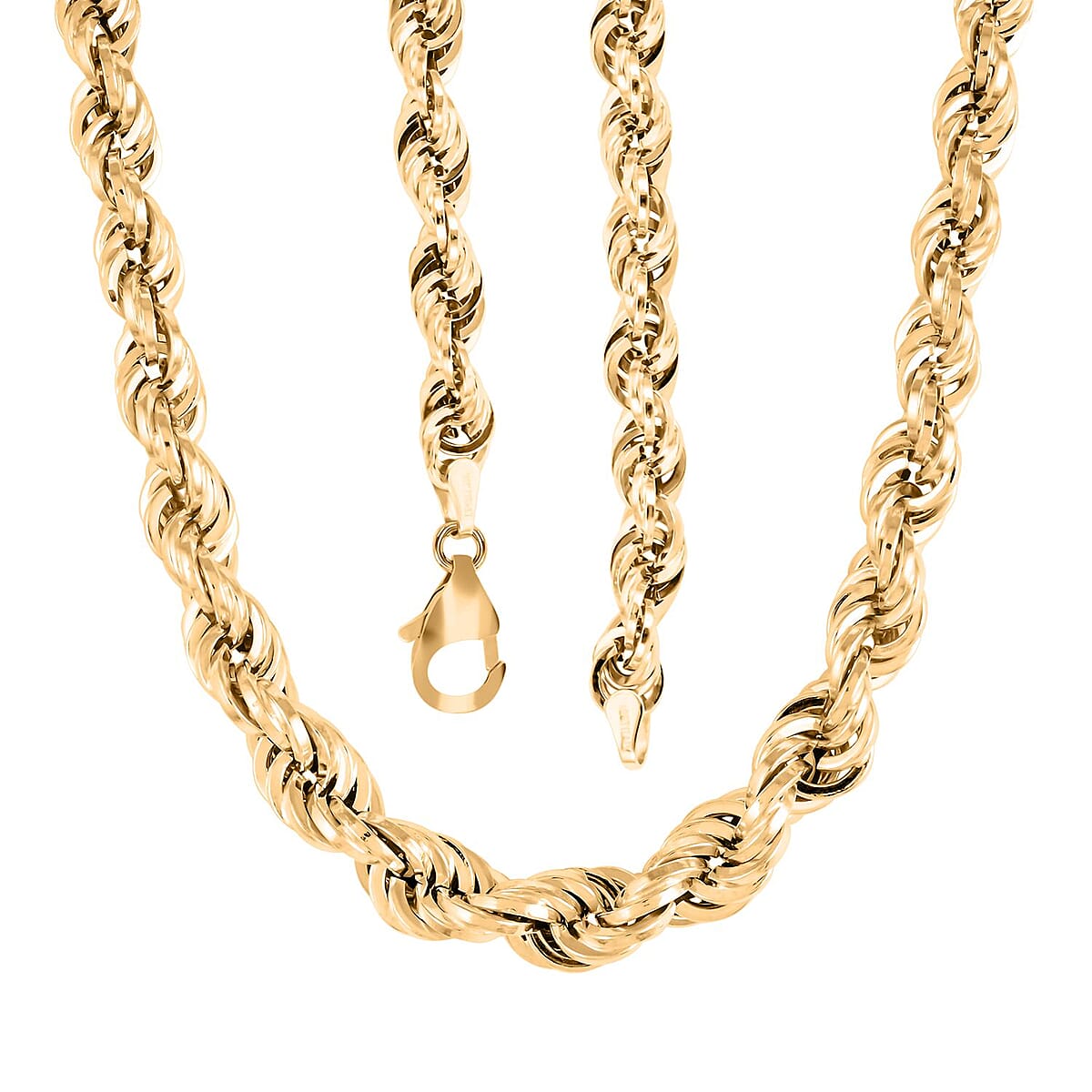 Buy Graduated Rope Italian 10K Yellow Gold Necklace 20