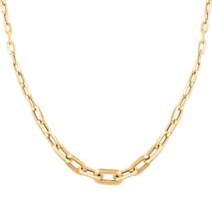 Piramide Italian 10K Yellow Gold Paperclip Necklace 20 Inches 5.80 Grams