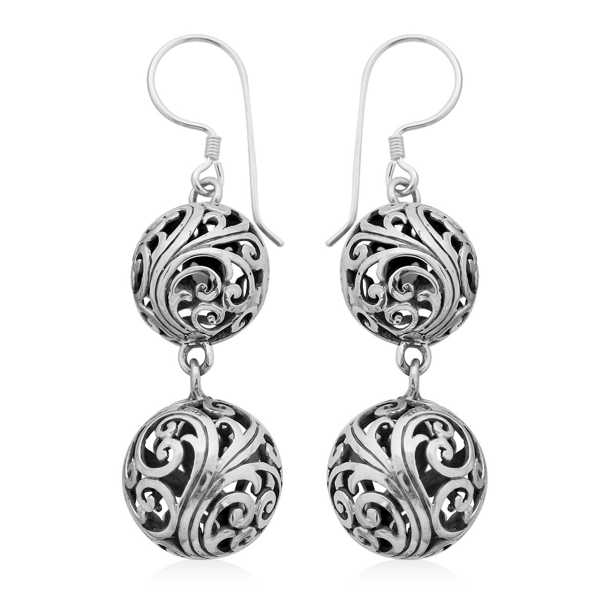 TLV Bali Legacy Sterling Silver Round Earrings (11.75 g) image number 0