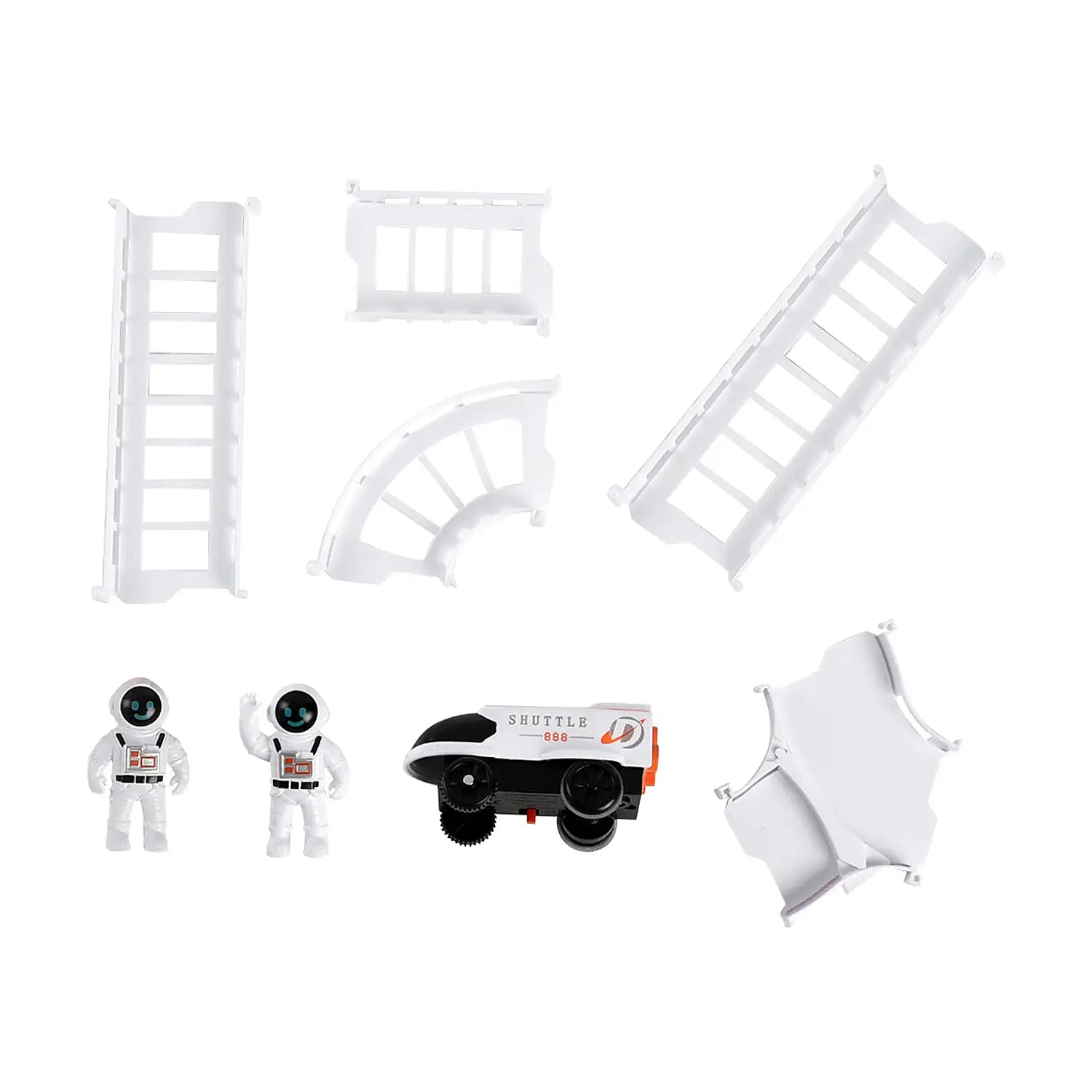 Set of 2 Spaceships and 2 Spaceman with a 31pc Track (1xAA Battery Not Included)