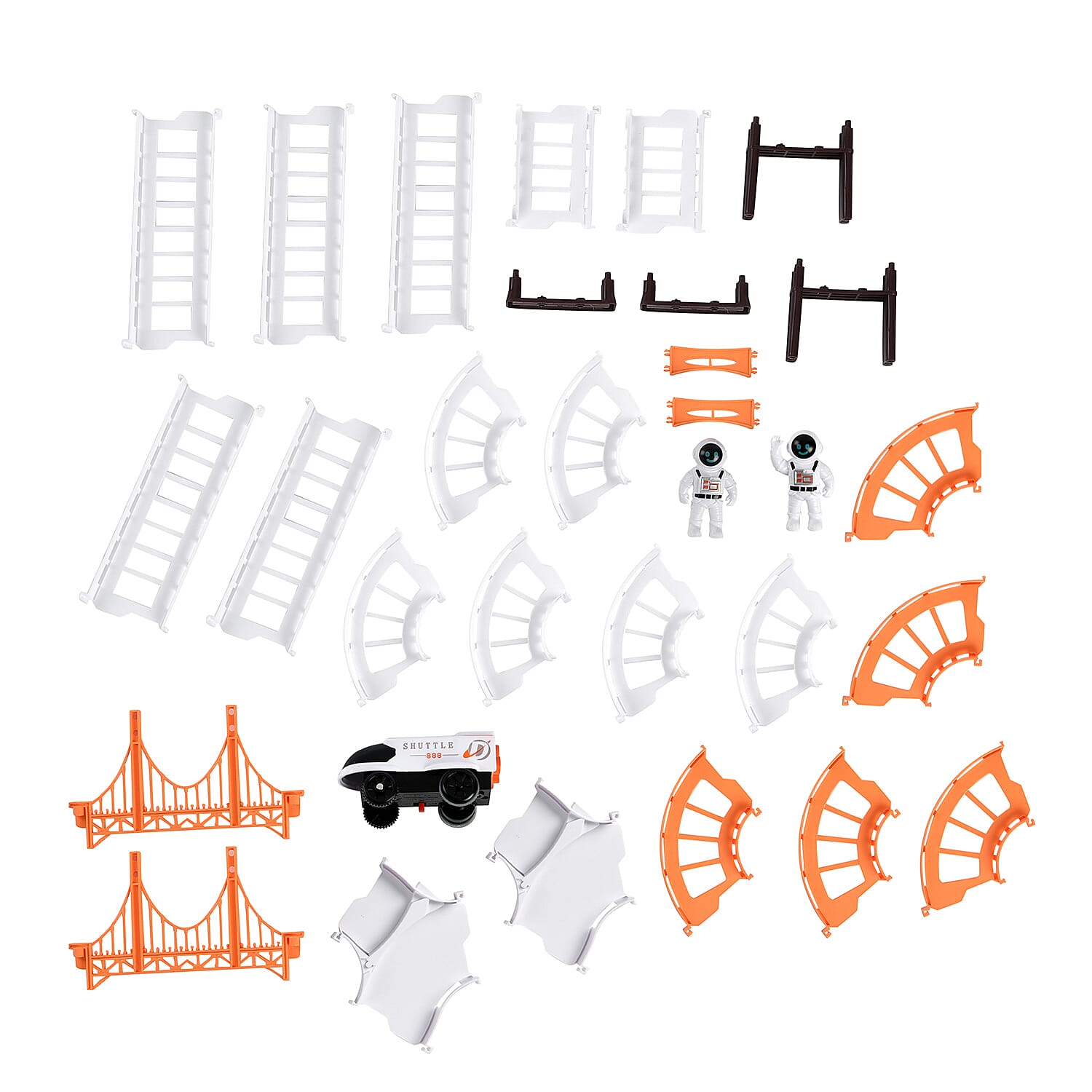Set of 2 Spaceships and 2 Spaceman with a 31pc Track (1xAA Battery Not Included)