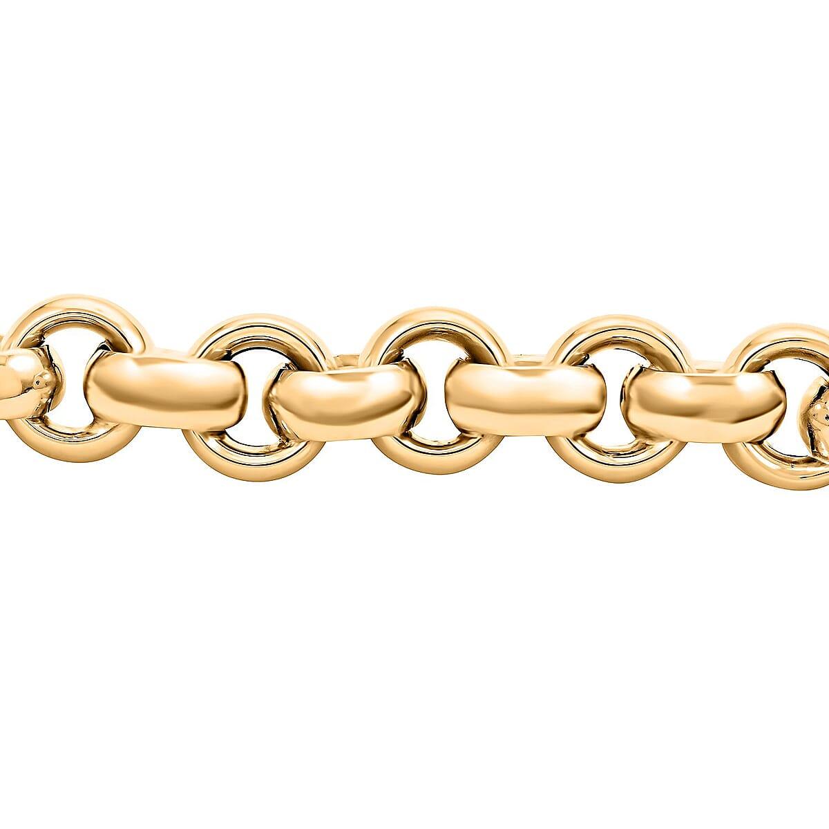Modena Italian 10K Yellow Gold 10mm Grandissimo Bello Rolo Bracelet (7.50 In) 11.15 Grams image number 2