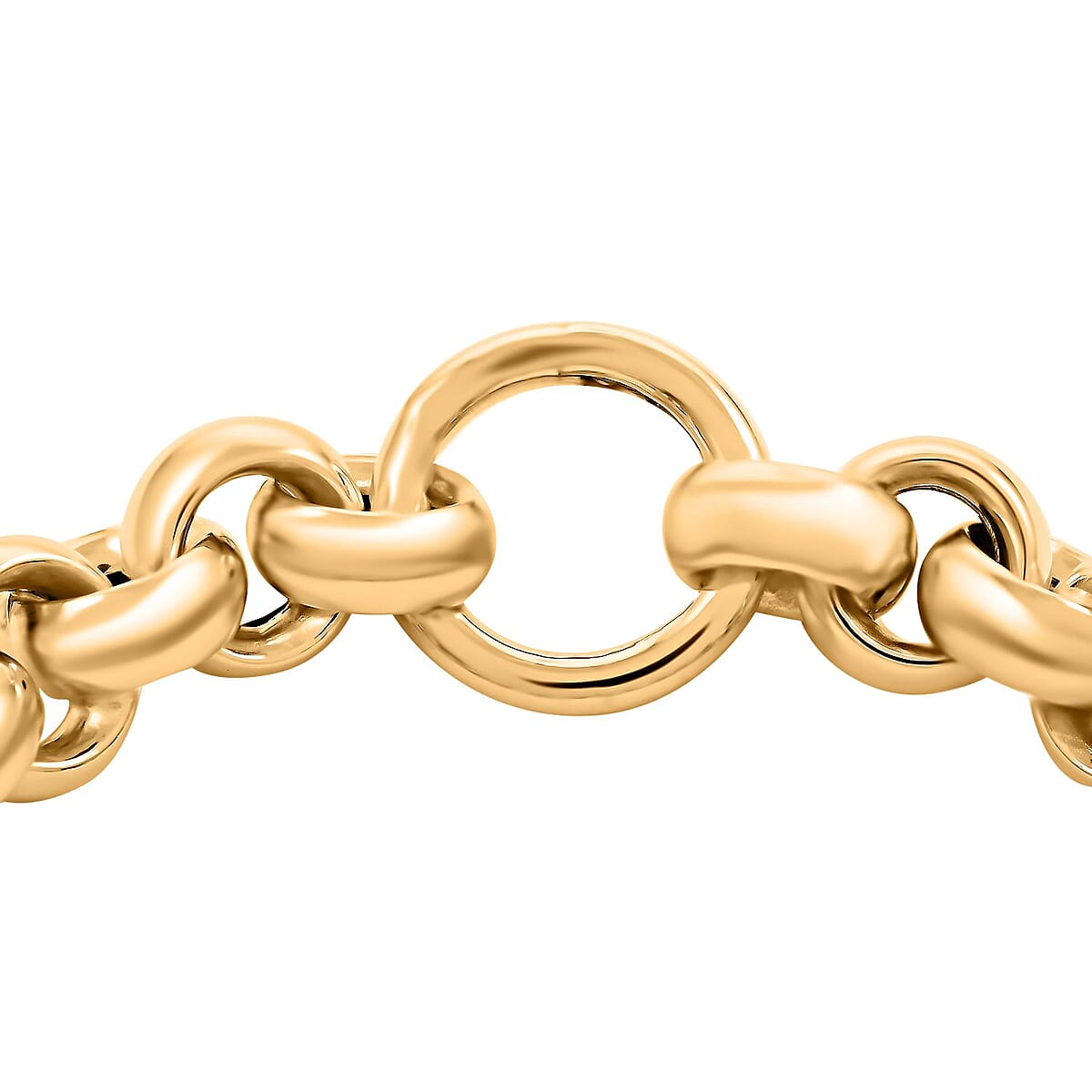 Modena Italian 10K Yellow Gold 10mm Grandissimo Bello Rolo Bracelet (7.50 In) 11.15 Grams image number 3