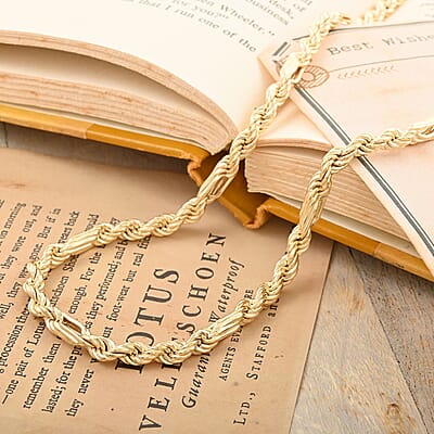 Velvet Mega Torchon Italian 10K Yellow Gold 4.7mm Necklace 20 Inches 12.35 Grams