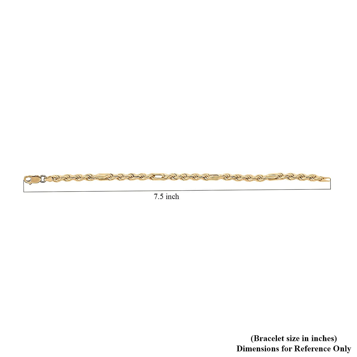 Velvet Mega Torchon Italian 10K Yellow Gold 4.7mm Bracelet (7.50 In) 4.95 Grams image number 4