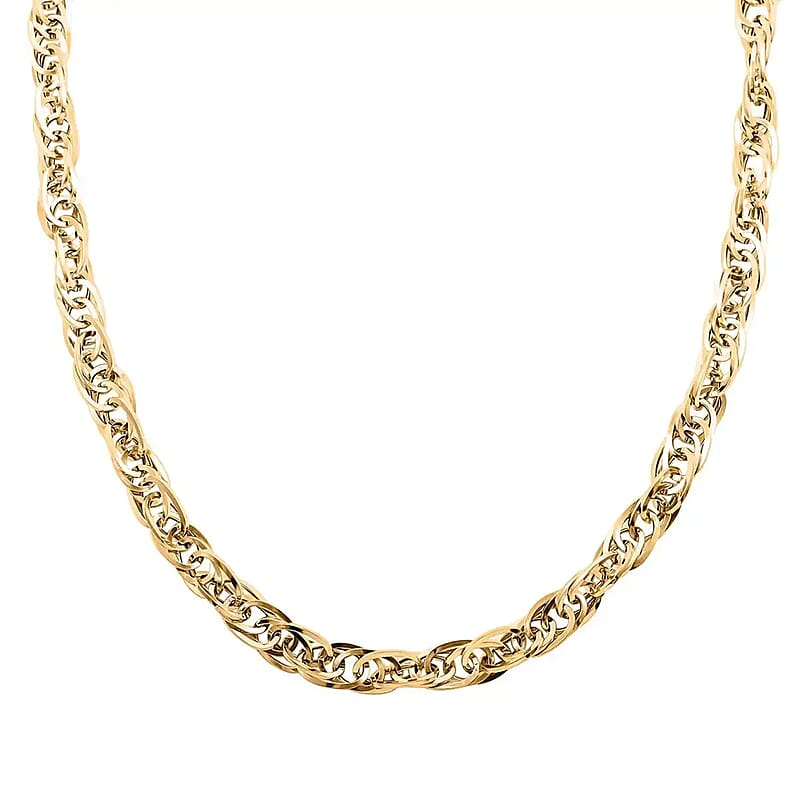 Italian 10K Yellow Gold Chain Necklace, Spirali Oro Chain Necklace, Gold Necklace, 20 Inch Chain Necklace, Gold Gifts, Gold Jewelry 7mm  9 Grams