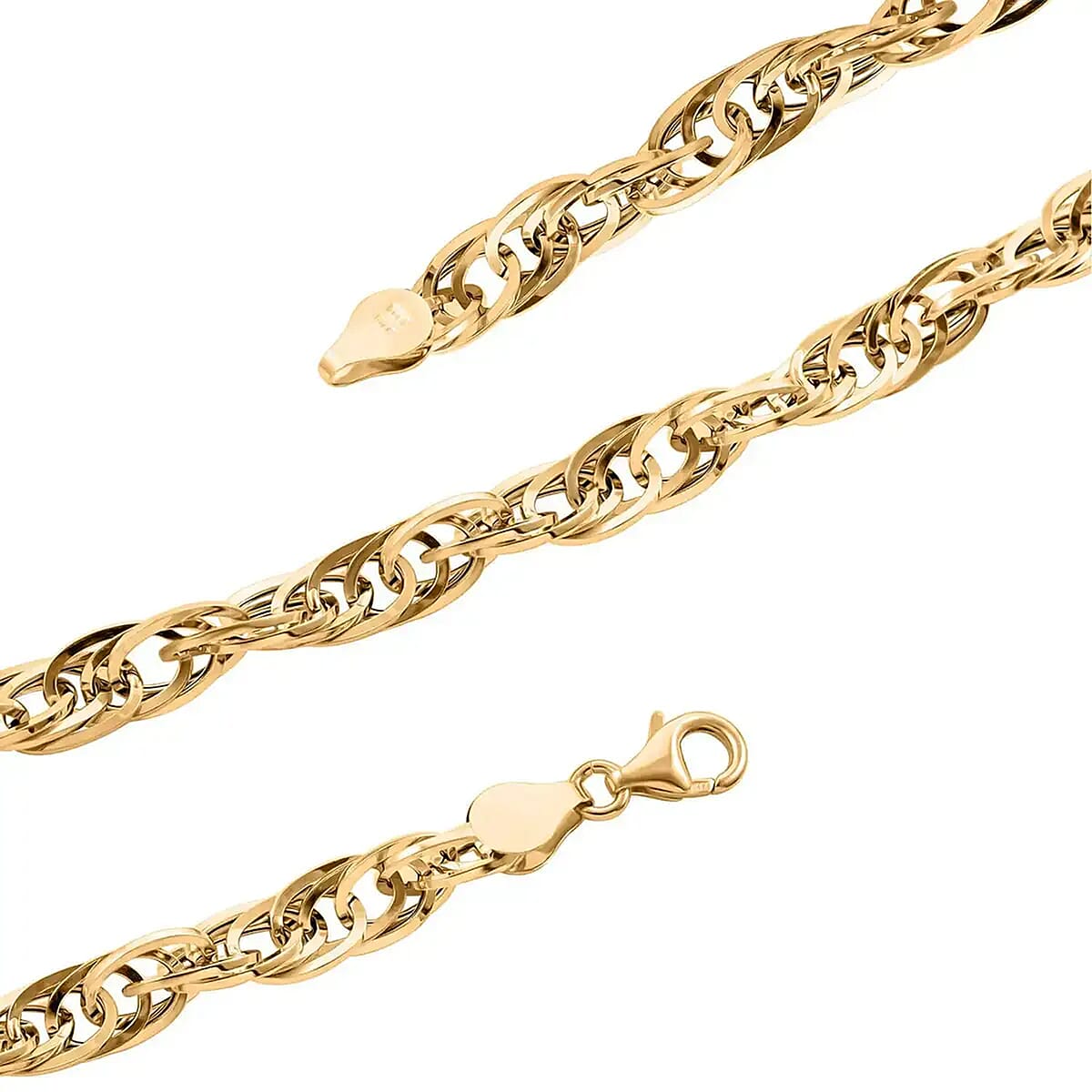 Italian 10K Yellow Gold Chain Necklace, Spirali Oro Chain Necklace, Gold Necklace, 20 Inch Chain Necklace, Gold Gifts, Gold Jewelry 7mm  9 Grams image number 5