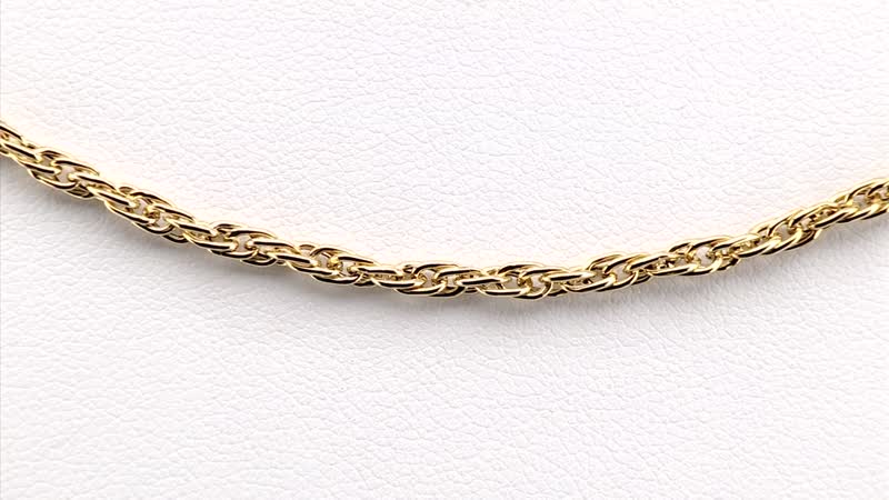 Seta Italian 10K Yellow Gold 2.5mm Necklace 20 Inches 2.55 Grams
