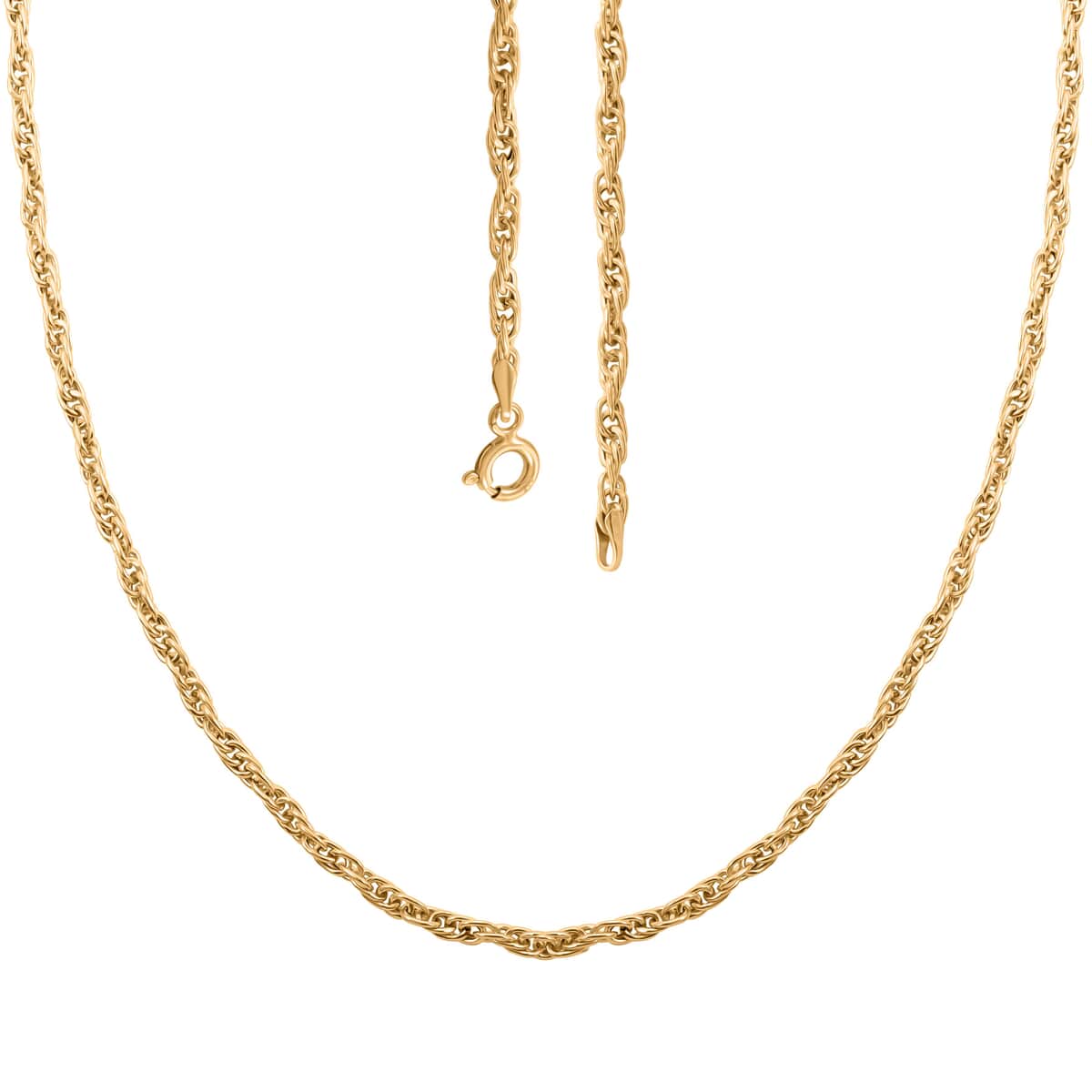 Seta Italian 10K Yellow Gold 2.5mm Necklace 20 Inches 2.55 Grams image number 3