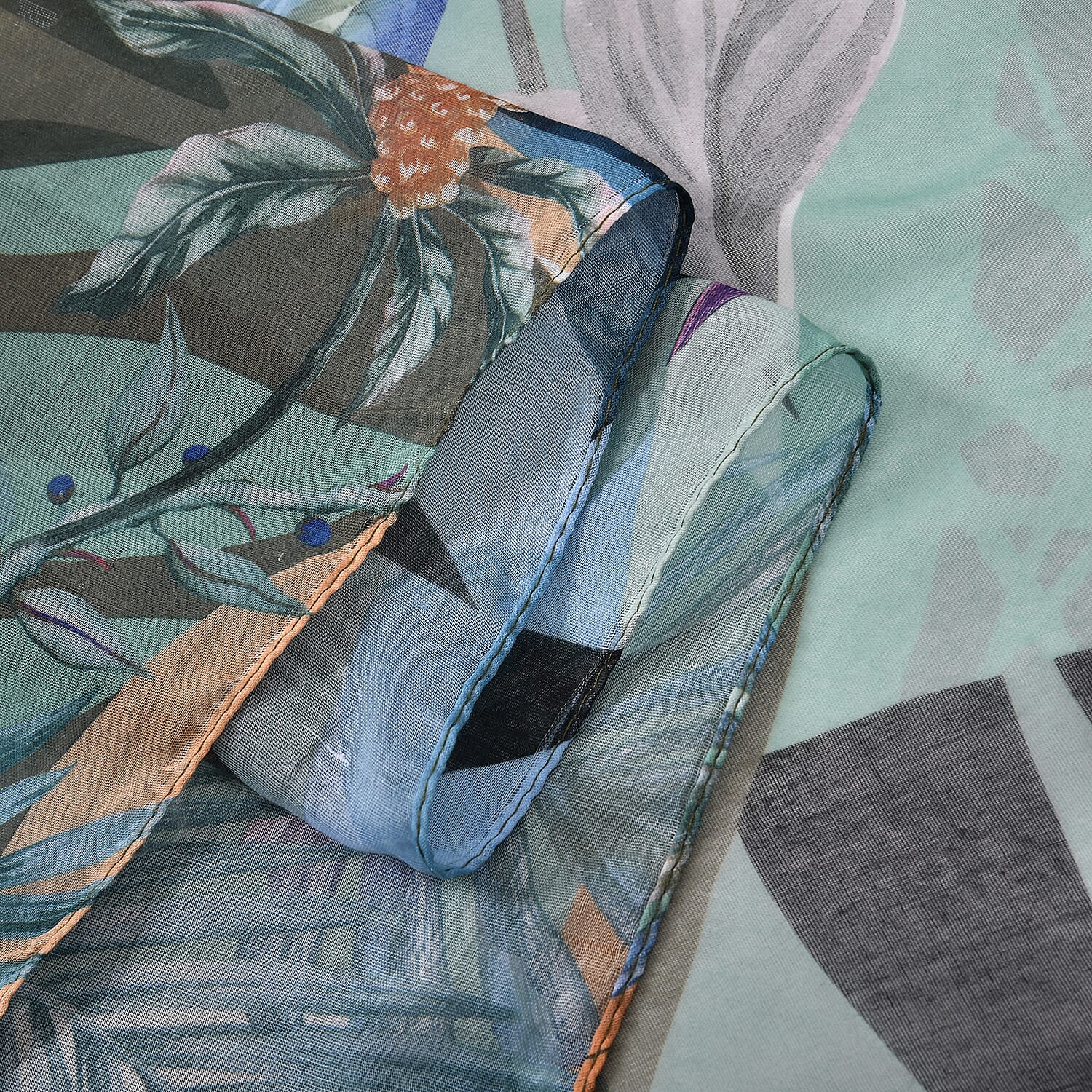 Set of 5 Jungle Pattern Polyester Scarves