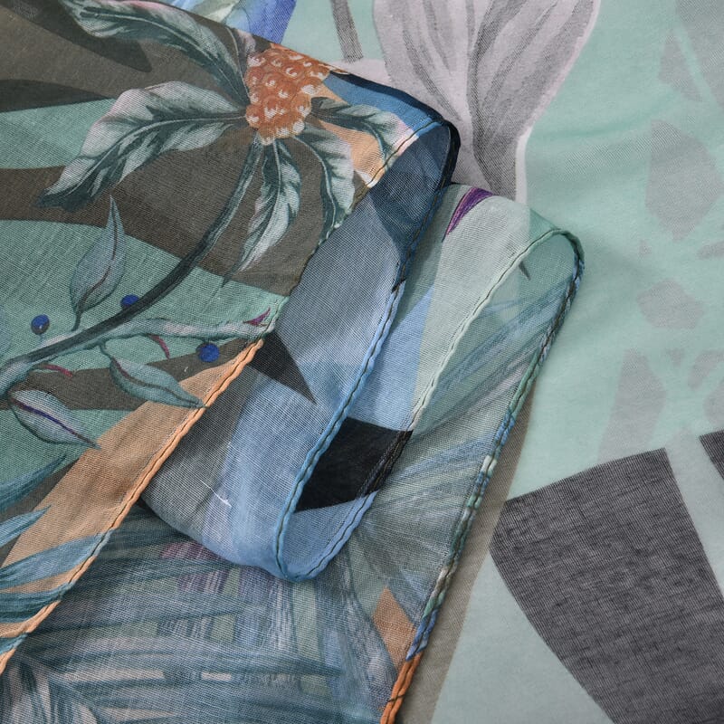 Set of 5 Jungle Pattern Polyester Scarves