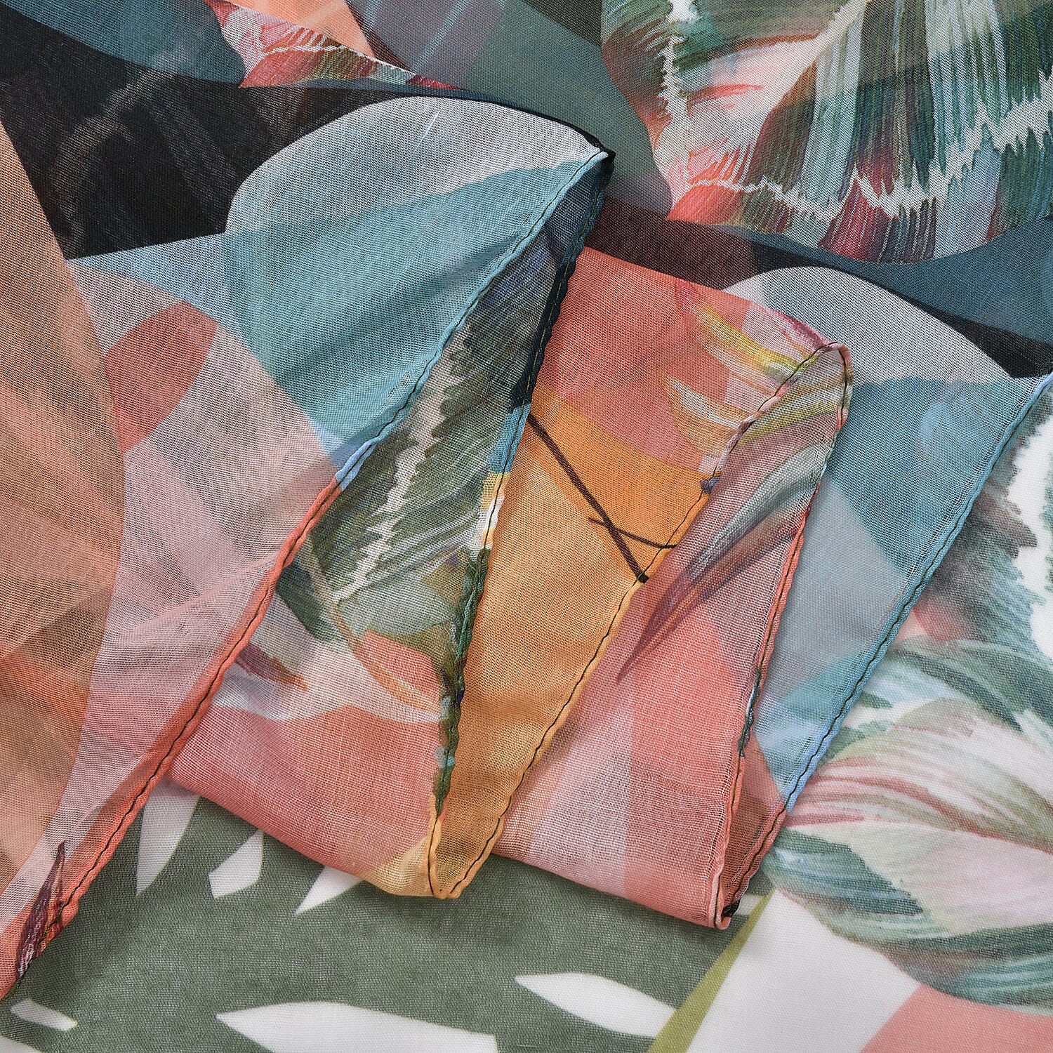 Set of 5 Jungle Pattern Polyester Scarves