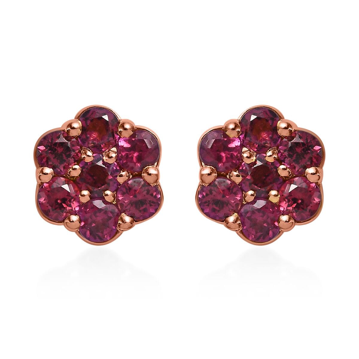 Rhodolite garnet stud on sale earrings