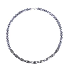 Terahertz Beaded Necklace, Terahertz Station Necklace, 20 Inch Necklace, Rhodium Over Sterling Silver Necklace, Terahertz Jewelry 223.30 ctw