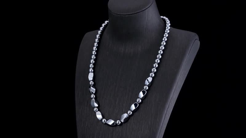 Terahertz 223.30 ctw Beaded Necklace, Terahertz Station Necklace, 20 Inch Necklace, Rhodium Over Sterling Silver Necklace, Terahertz Jewelry