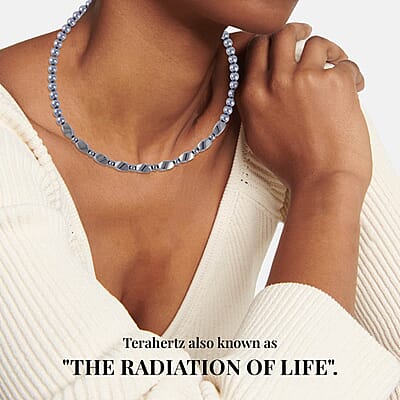 Terahertz 223.30 ctw Beaded Necklace, Terahertz Station Necklace, 20 Inch Necklace, Rhodium Over Sterling Silver Necklace, Terahertz Jewelry