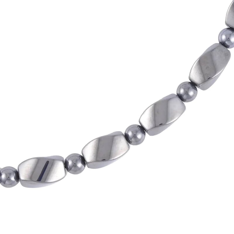 Terahertz 223.30 ctw Beaded Necklace, Terahertz Station Necklace, 20 Inch Necklace, Rhodium Over Sterling Silver Necklace, Terahertz Jewelry
