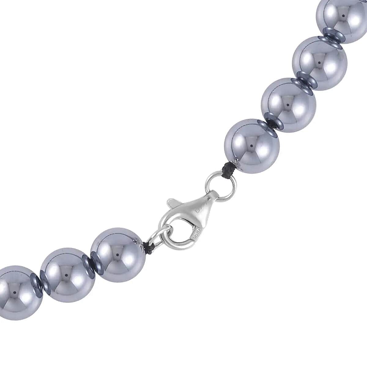 Terahertz 223.30 ctw Beaded Necklace, Terahertz Station Necklace, 20 Inch Necklace, Rhodium Over Sterling Silver Necklace, Terahertz Jewelry