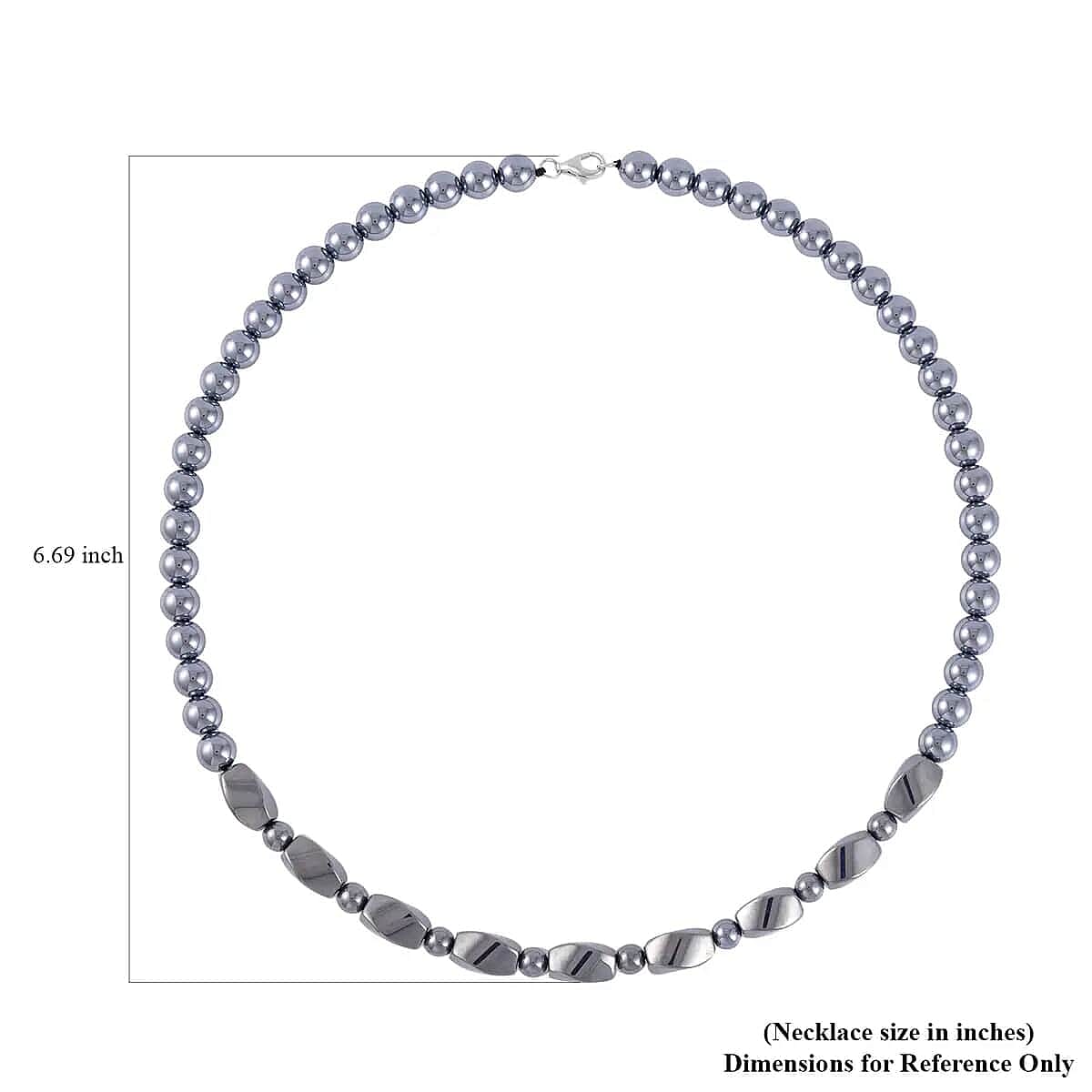 Terahertz 223.30 ctw Beaded Necklace, Terahertz Station Necklace, 20 Inch Necklace, Rhodium Over Sterling Silver Necklace, Terahertz Jewelry