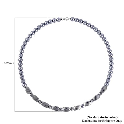 Terahertz 223.30 ctw Beaded Necklace, Terahertz Station Necklace, 20 Inch Necklace, Rhodium Over Sterling Silver Necklace, Terahertz Jewelry