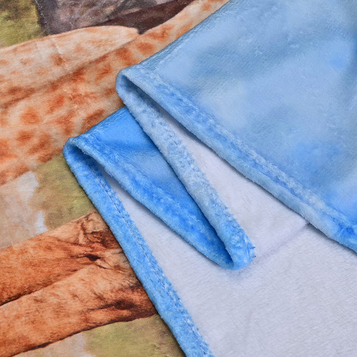 Homesmart Digital Print Giraffe Pattern Flannel Blanket (60x80) (Microfiber) image number 3