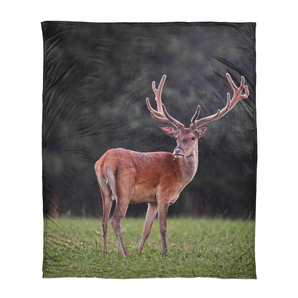 Homesmart Digital Print Deer Pattern Flannel Blanket (60x80) (Microfiber) image number 1
