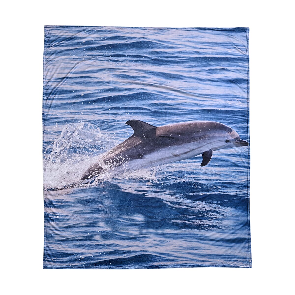 Homesmart Digital Print Dolphin Pattern Flannel Blanket (60x80) (Microfiber) image number 1