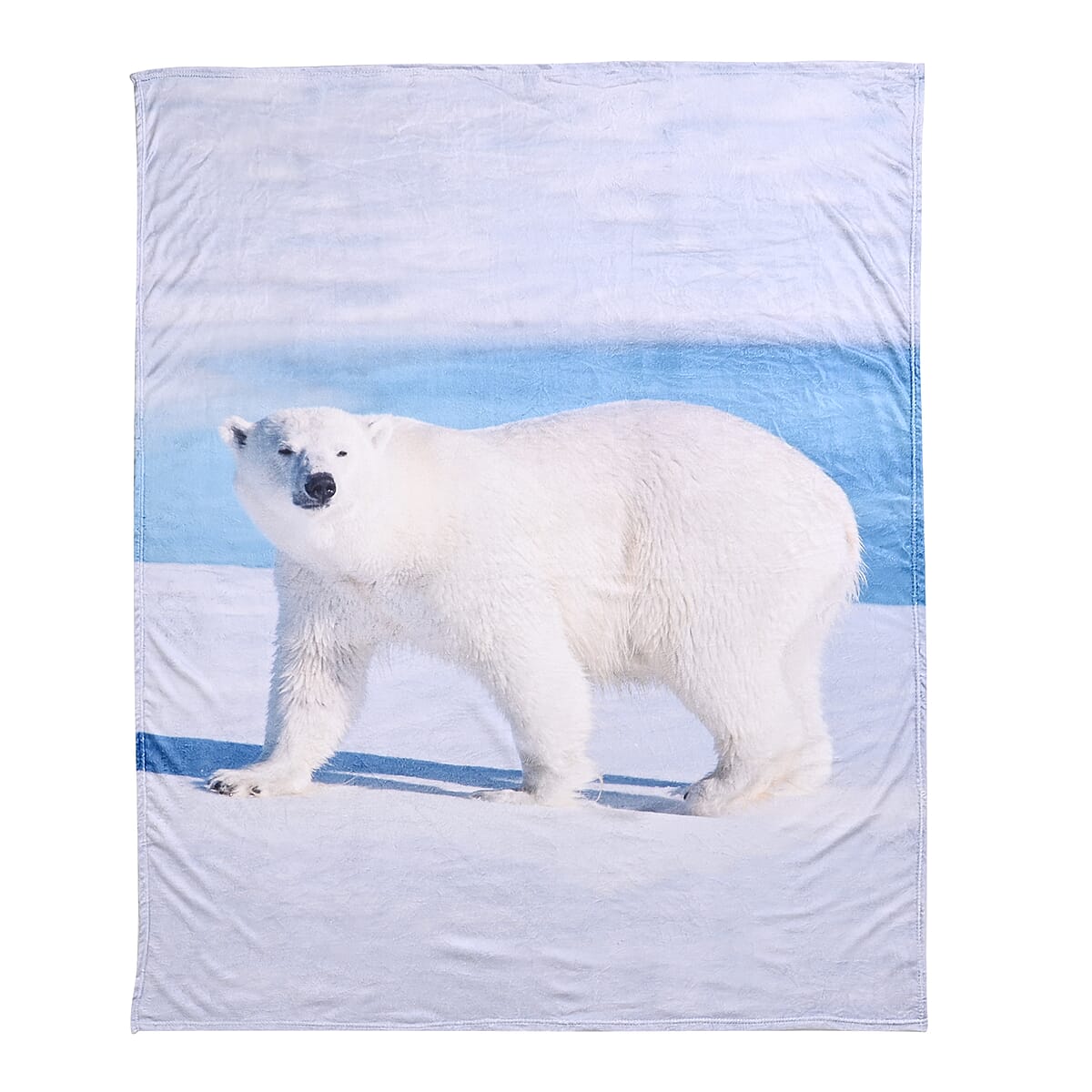 Homesmart Digital Print Polar Bear Pattern Flannel Blanket (Microfiber) image number 1