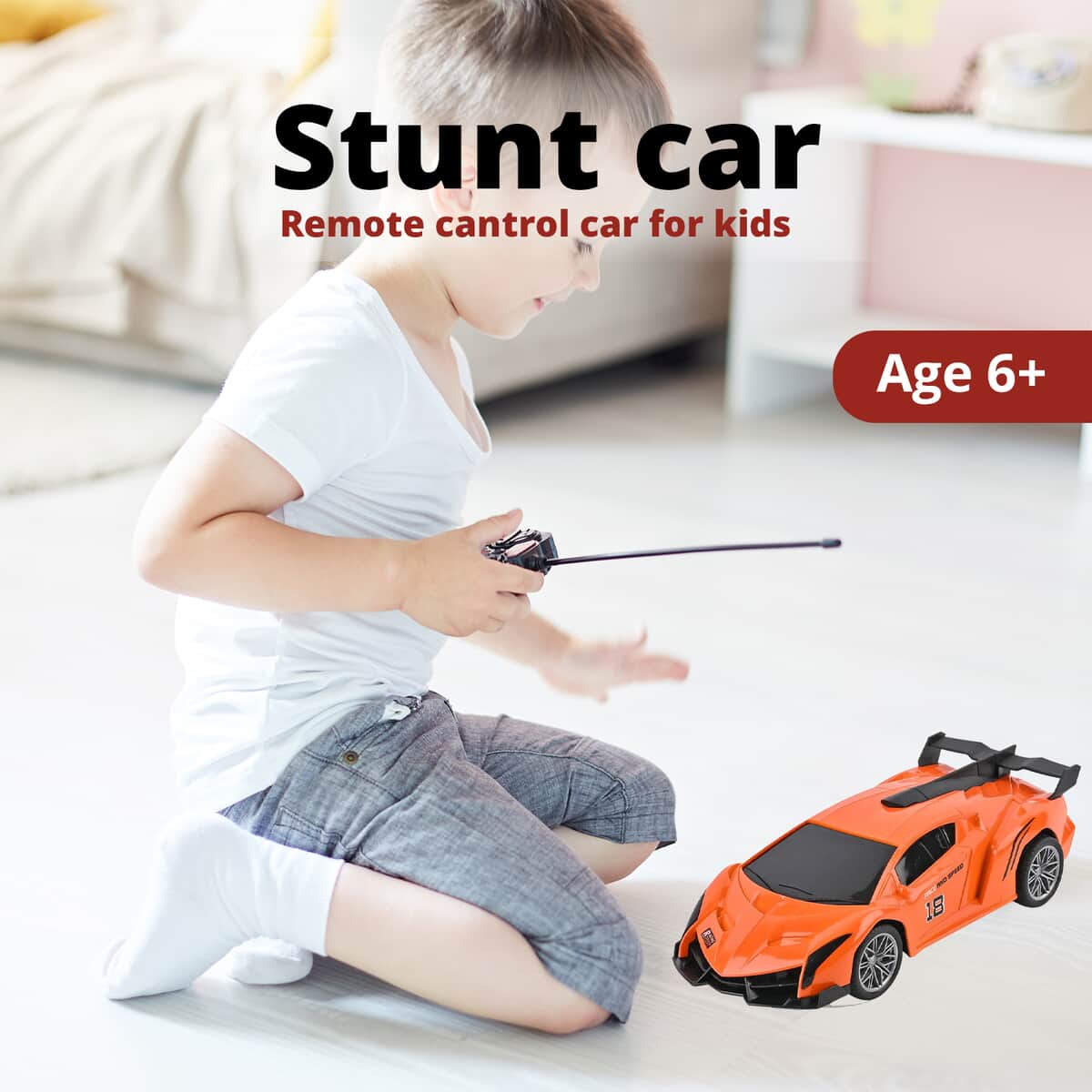 Orange Rechargeable Spray Car with Remote Controller image number 1