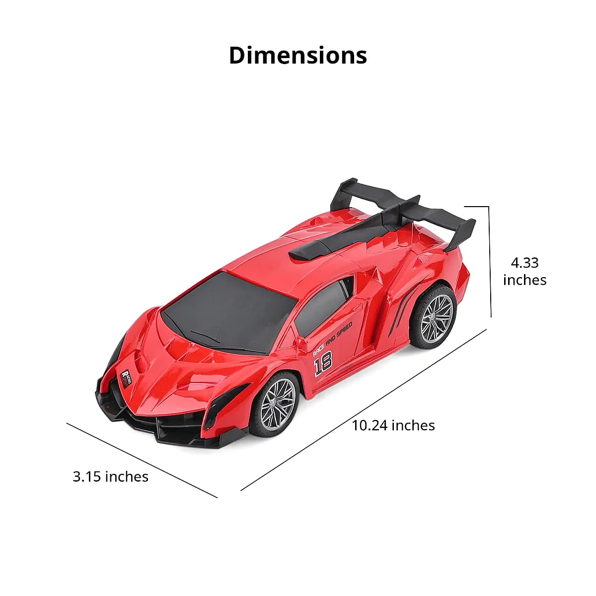 Red Rechargeable Spray Car with Remote Controller image number 4