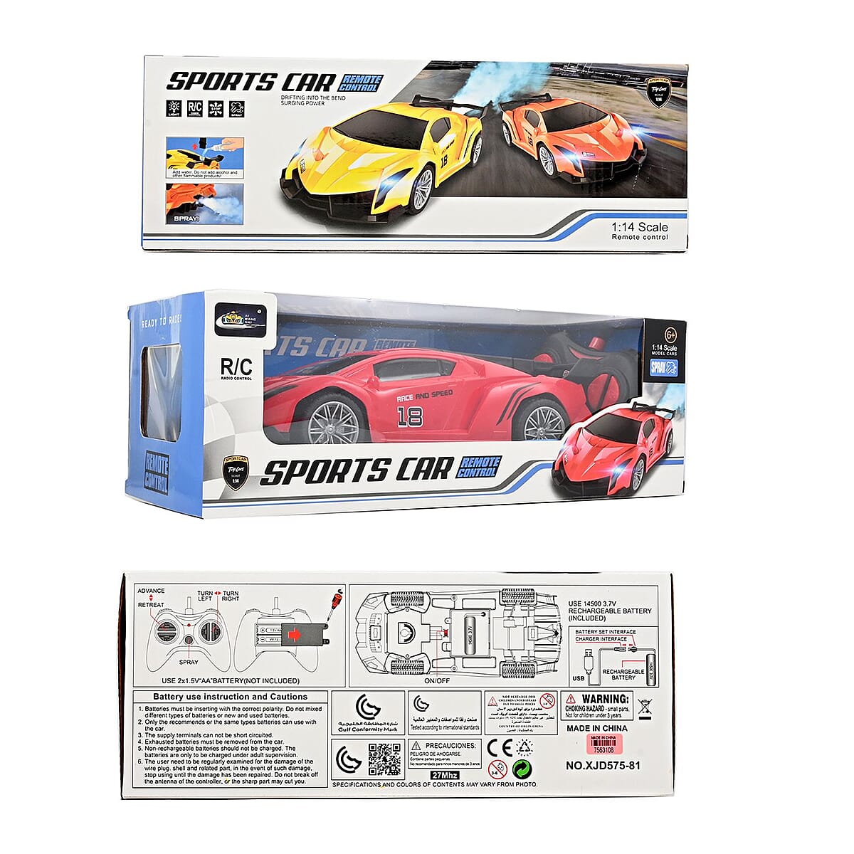 Red Rechargeable Spray Car with Remote Controller image number 8