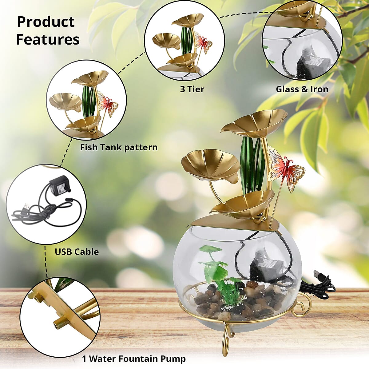 Fish Tank USB Water Fountain image number 2