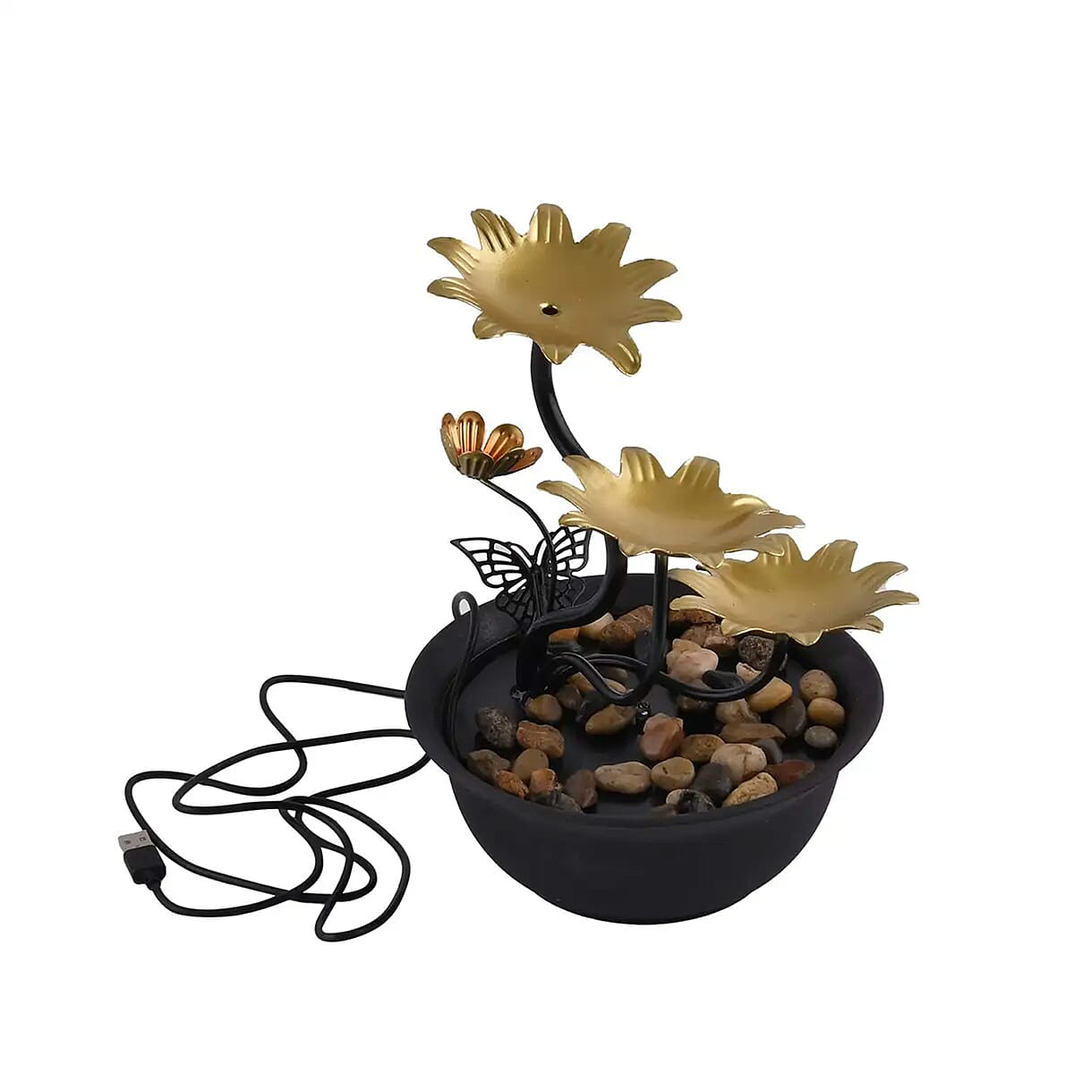 Butterfly and Leaves USB Water Fountain image number 6