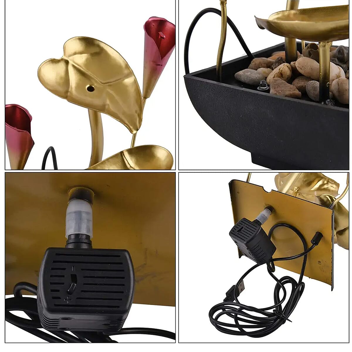 Flower and Leaves USB Water Fountain image number 6