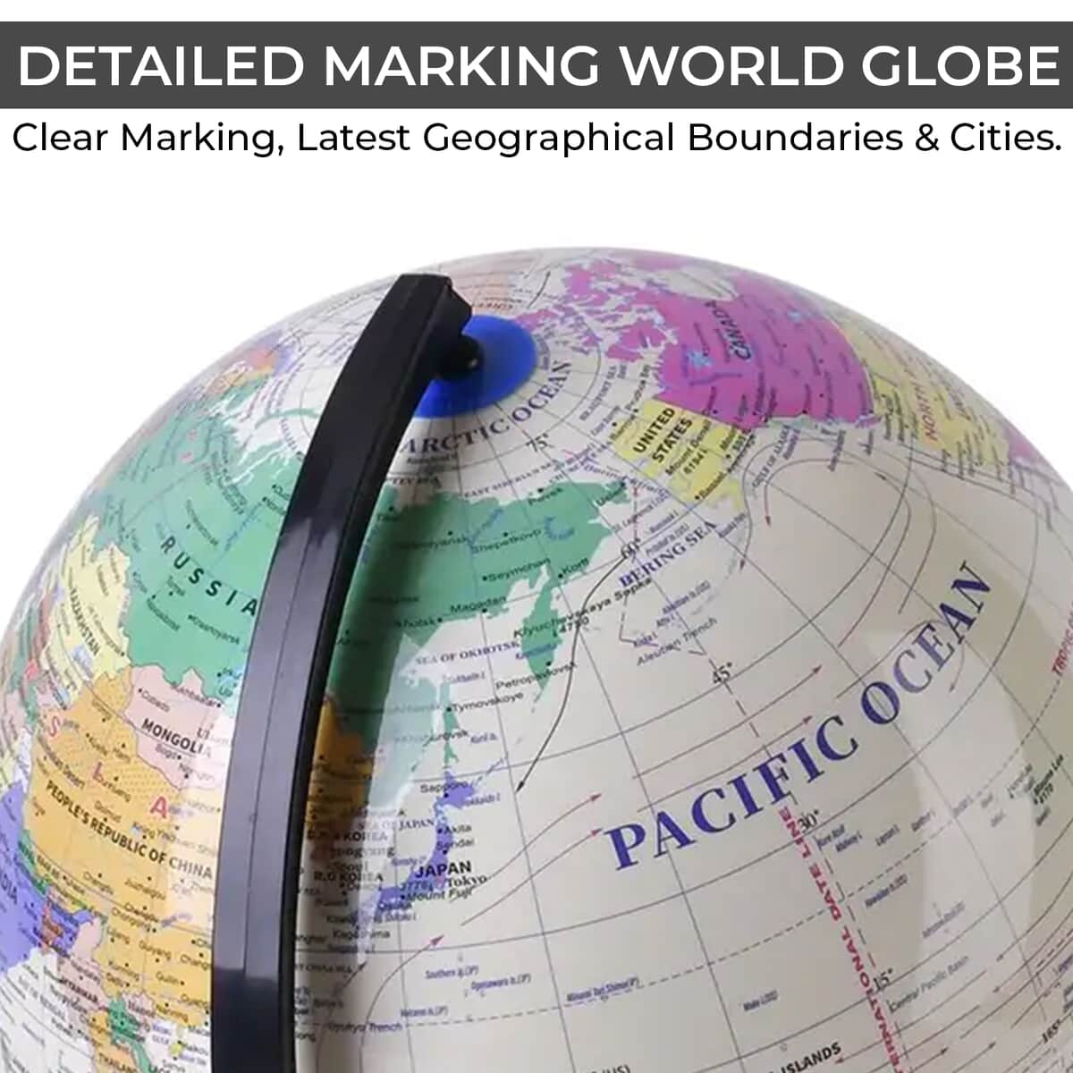 Buy 360 Degree Revolving Map of World Painted Globe with Light (USB ...