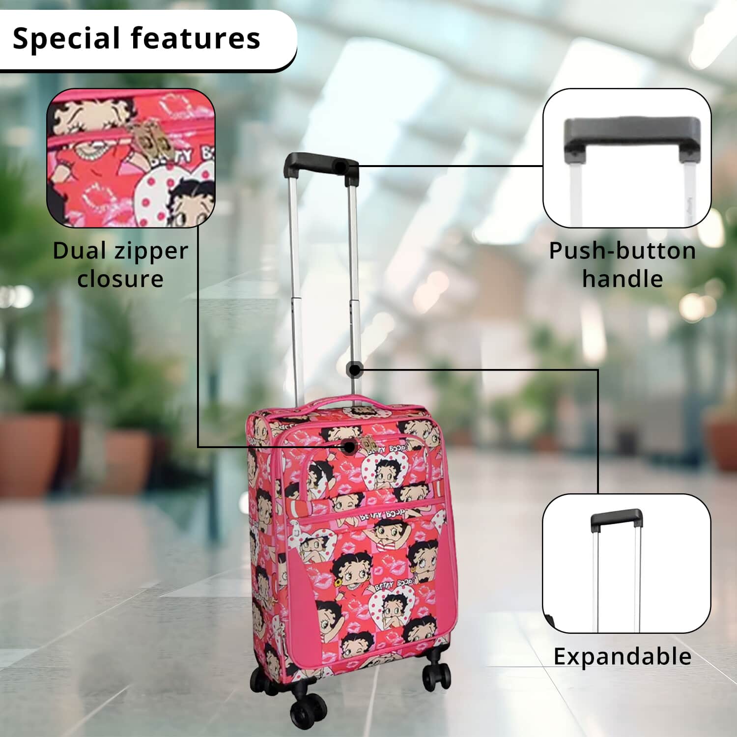 Buy Betty Boop Luggage Set Betty Boop Luggage 3 Piece Betty Boop