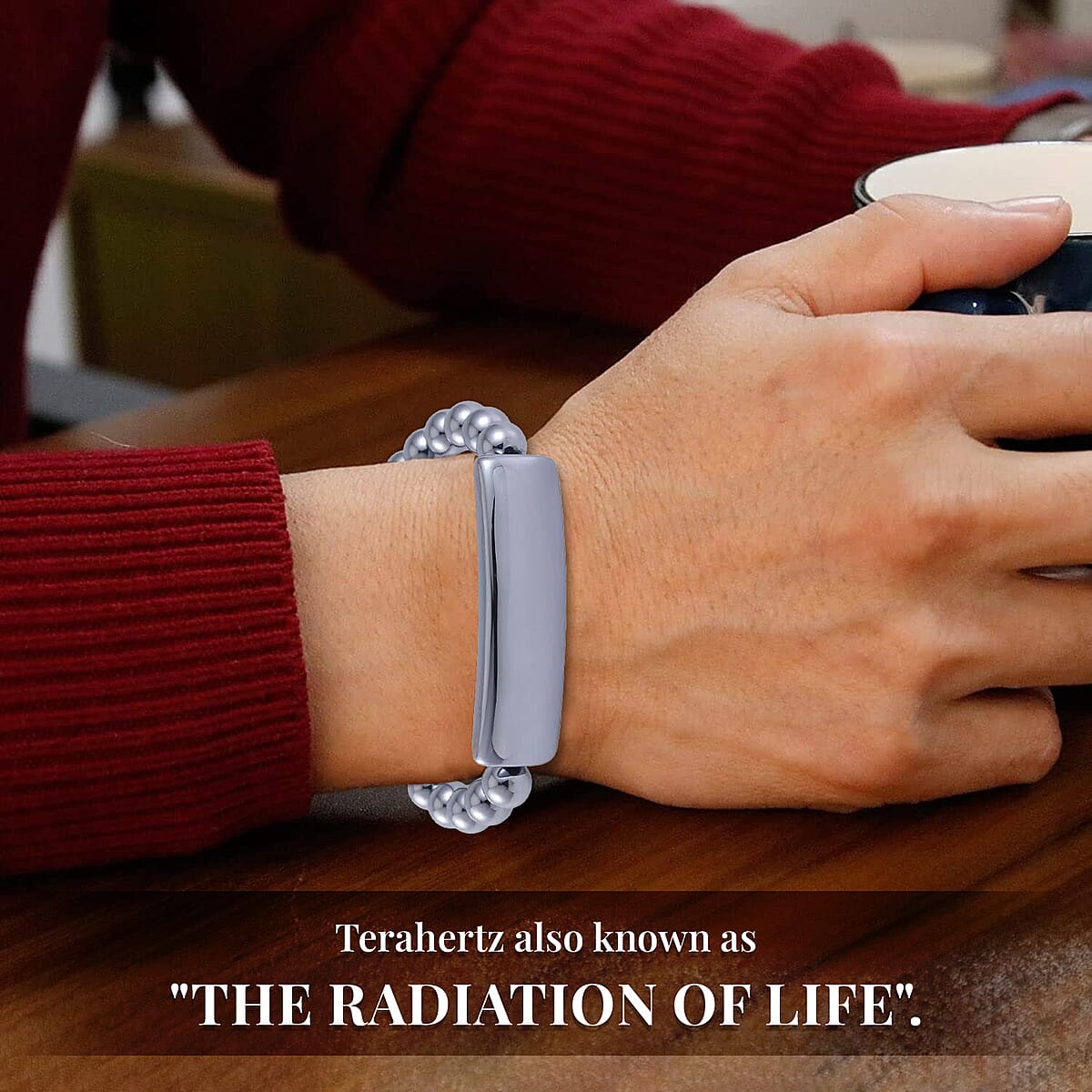 Terahertz 106.45 ctw Beaded Stretchable Bracelet image number 3