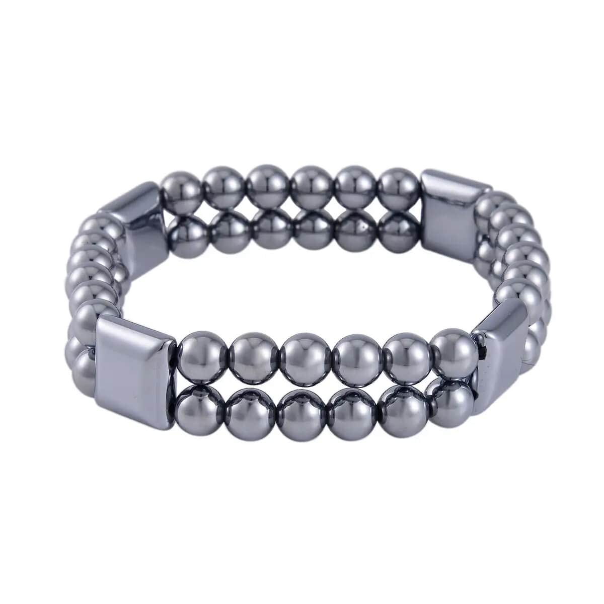 Terahertz 108.55 ctw Beaded Two Row Stretchable Bracelet image number 0