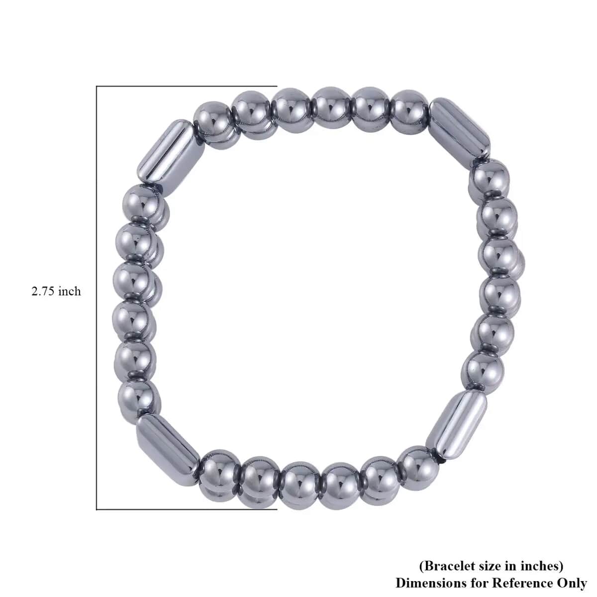 Terahertz 108.55 ctw Beaded Two Row Stretchable Bracelet image number 5