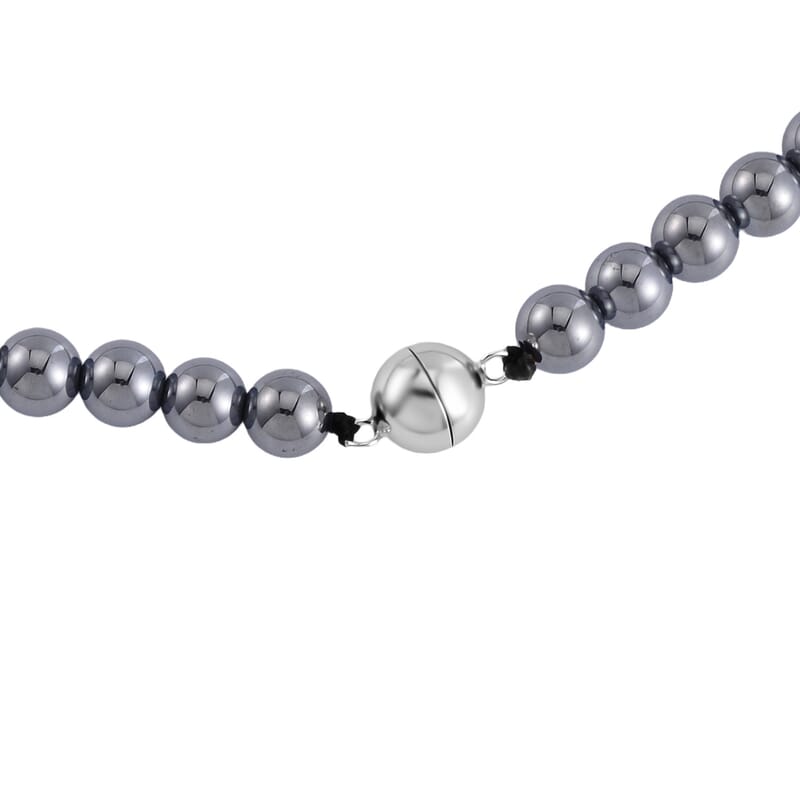 Terahertz 300.85 ctw Pendant with Beaded Necklace, Tiger Pendant with Beads Necklace, 20 Inch Necklace, Rhodium Over Sterling Silver Necklace
