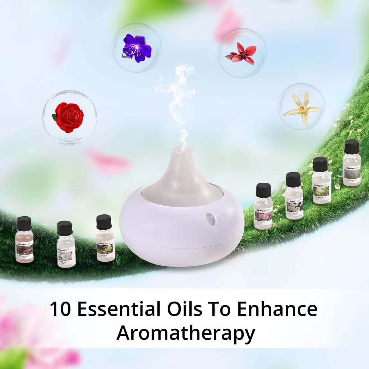 Multi Color Humidifier With 10pcs Essential Oil 10ml/pc image number 4