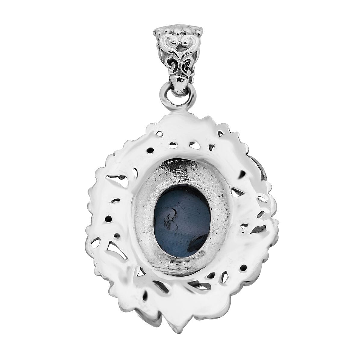 TLV Bali Legacy Larimar, Multi Gemstone Pendant in Sterling Silver 14.00 ctw image number 4