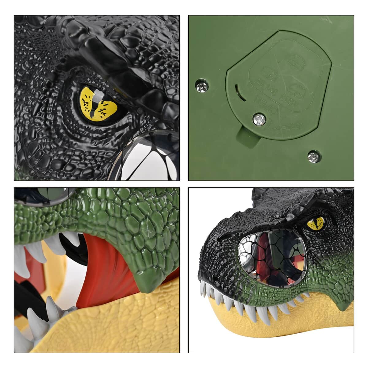 Gray Sound and Eye Lights Electric Dinosaur Mask (10.23"x8.26"x7.87") image number 6
