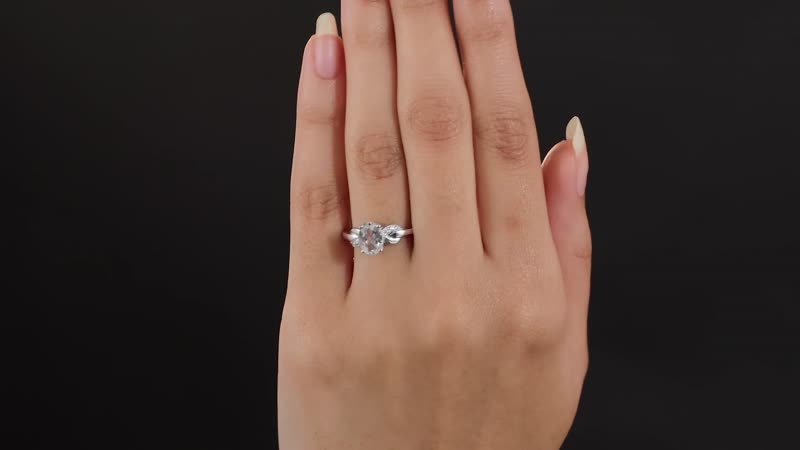 Brazilian Citrine and White Zircon Ring in Platinum Over Sterling Silver (Size 6.0) 1.15 ctw