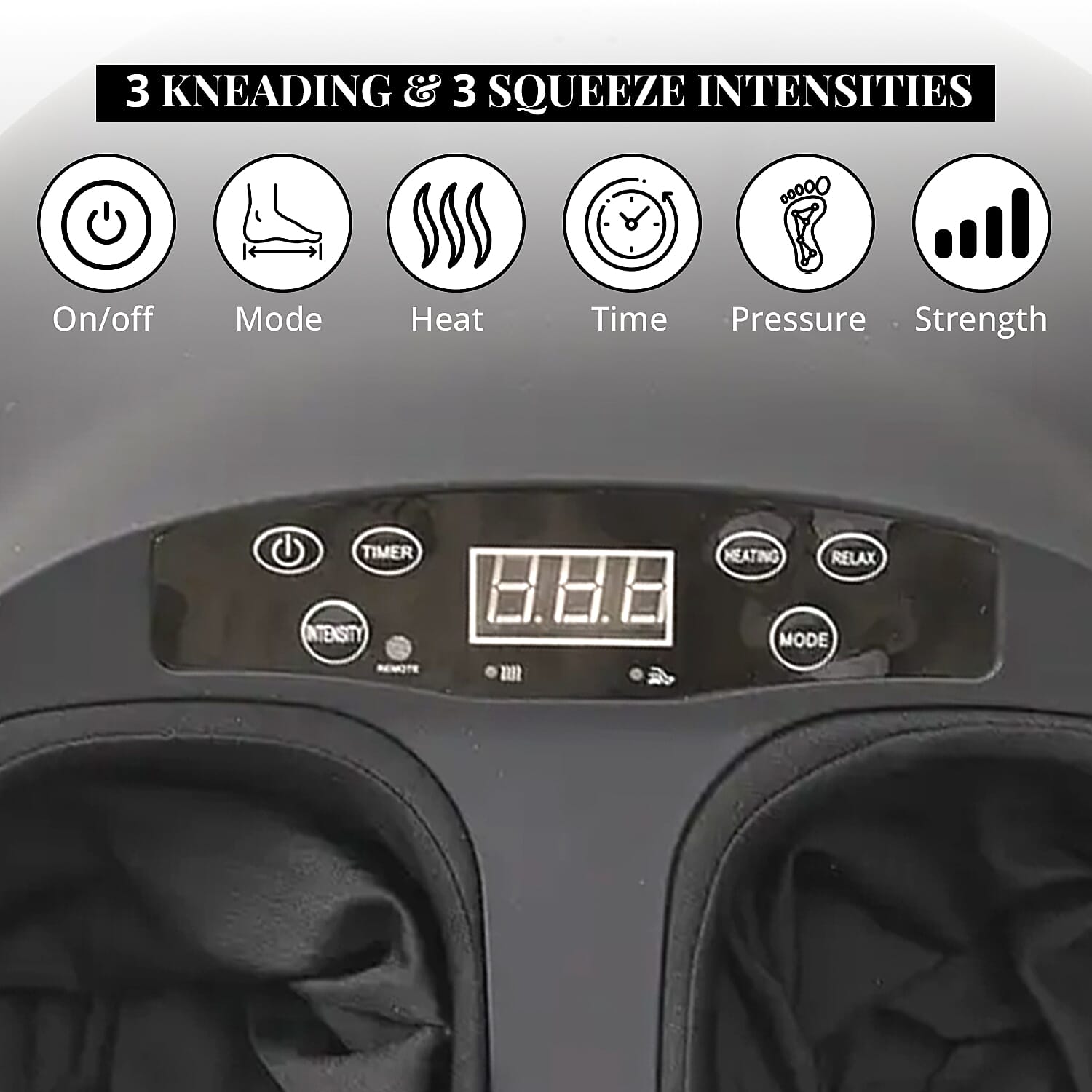 Black 5 in 1 Shiatsu Foot Massager with Remote