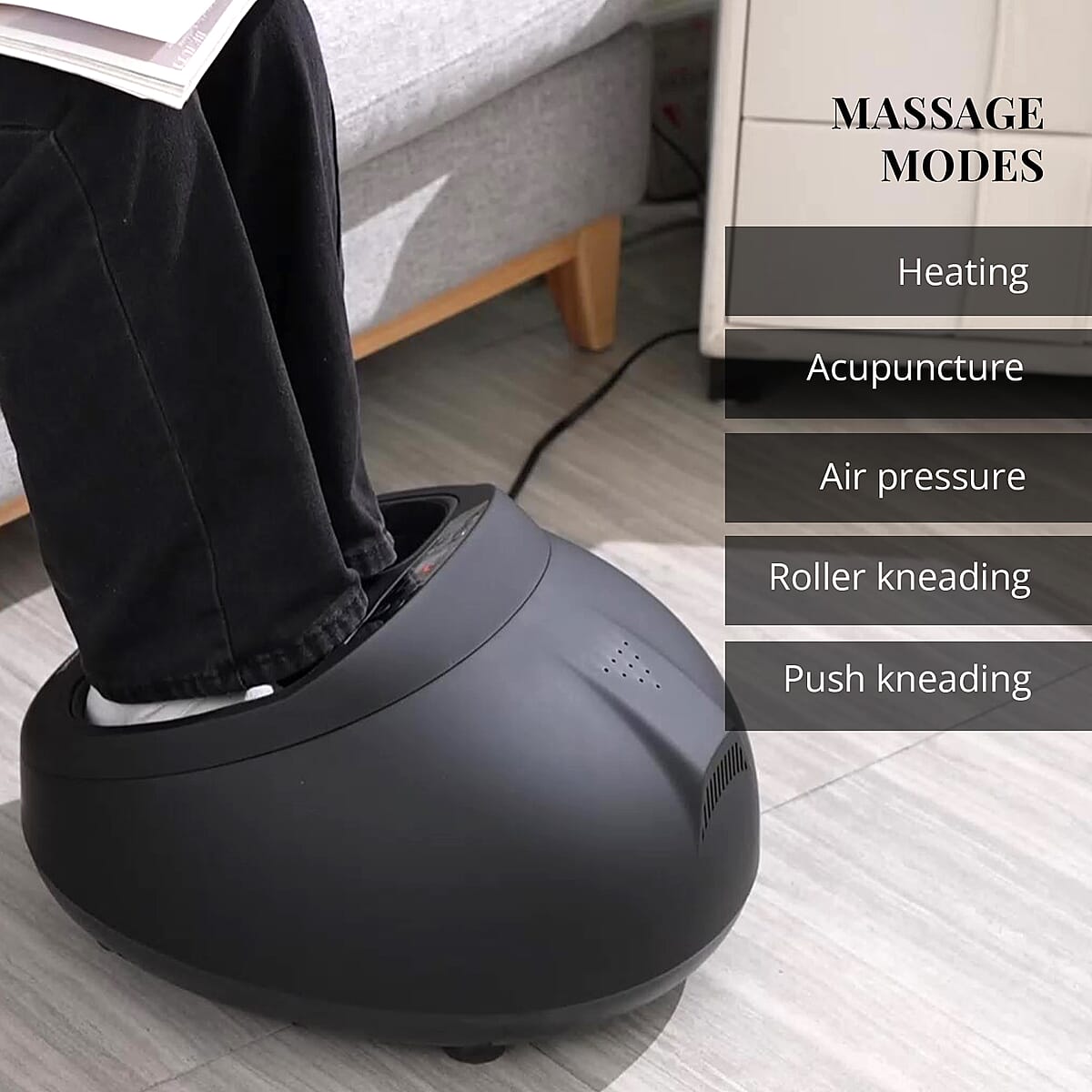 Black 5 in 1 Shiatsu Foot Massager with Remote image number 3